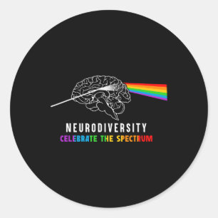 Adesivo Neurodiversity Autismo Espectro Cérebro Asd Chuva 