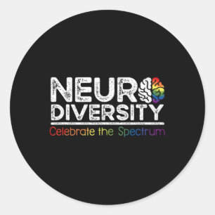 Adesivo Neurodiversity celebra saúde mental adhd autismo