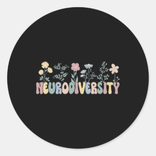 Adesivo Neurodiversity Flores Autismo Neurodivergência