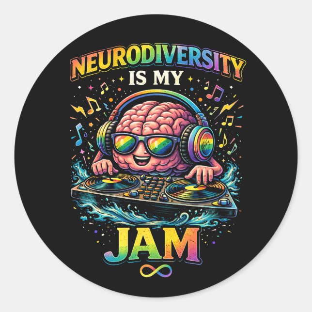 Adesivo Neurodiversity Is My Jam (Frente)