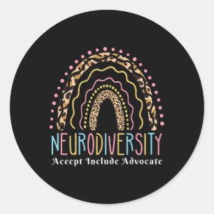Adesivo Neurodiversity Rainbow Accept Advocate Autismo Do 