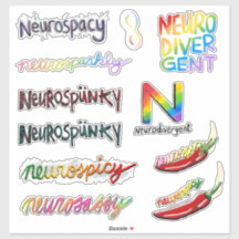 Neurospunky e Friends - um ND Sticker Pack