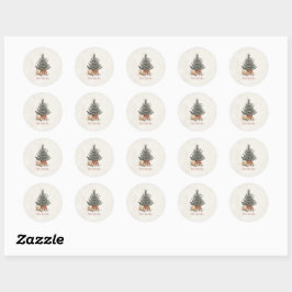 Adesivo Neutral Christmas Stickers with Christmas Tree 