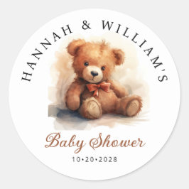 Adesivo Neutral Teddy Bear Baby Shower