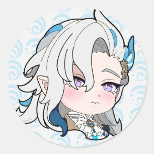 Adesivo Neuvillette Sticker Chibi
