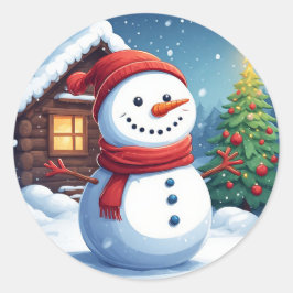 Adesivo Neve alegre com árvore de Natal