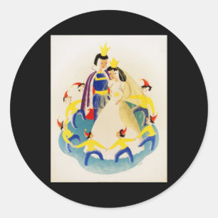 Adesivo Neve branca e os sete anões