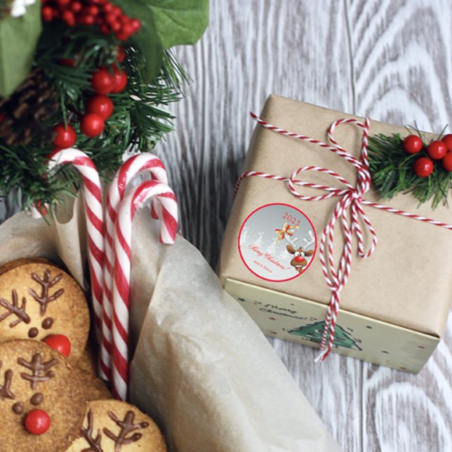 Adesivo Neve de árvore de Natal Rudolph (Criador carregado)