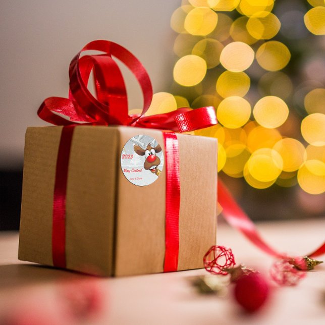 Adesivo Neve de árvore de Natal Rudolph (Criador carregado)