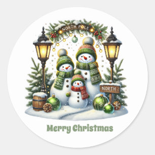 Adesivo Neve festiva personalizável Feliz Natal