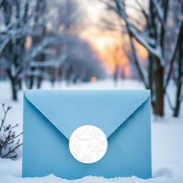 Adesivo Neve no Amor Casamento de Inverno