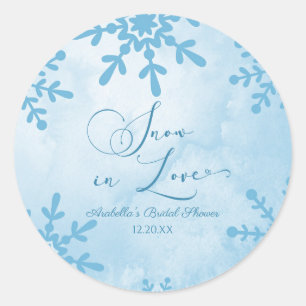 Adesivo Neve No Amor Casamento de Inverno Tema Chá de Noiv