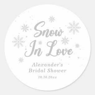 Adesivo Neve no amor Chuva de Neve no Casamento de Inverno