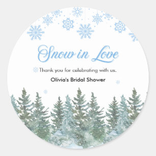Adesivo Neve no Amor Flocos de Neve Chuveiro de Noiva Obri