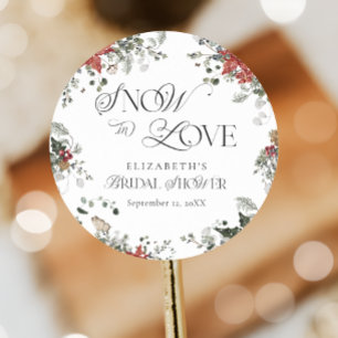 Adesivo Neve no Amor Inverno Churrasco de Noiva de Natal