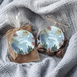 Adesivo Neve no amor pinheiros nevados banho de noiva de i