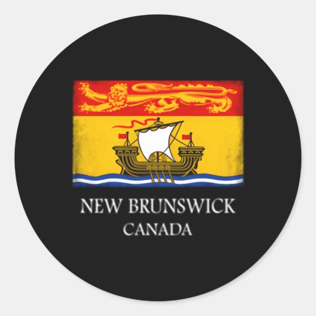 Adesivo New Brunswick Canada Provincial Flag Canada Day (Frente)