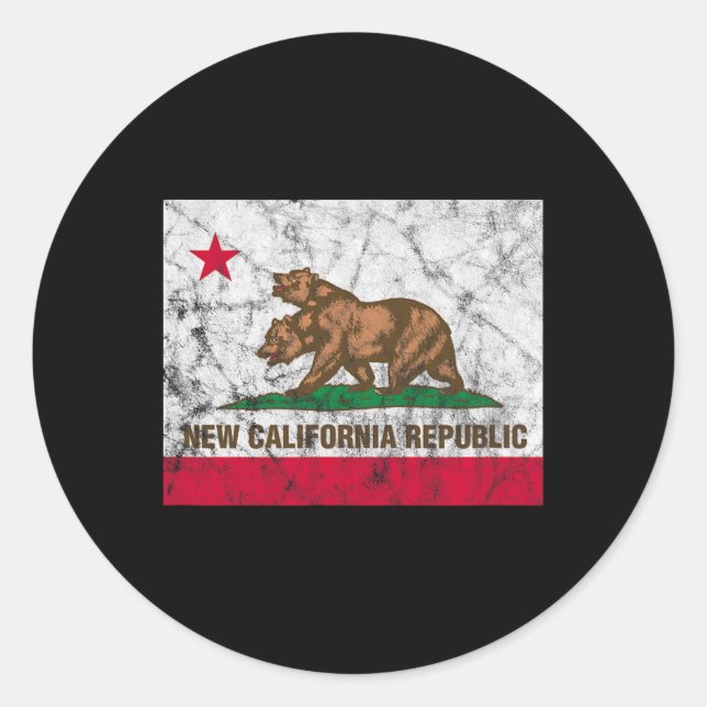 Adesivo New California Republic Ncr State Distressed Flag  (Frente)
