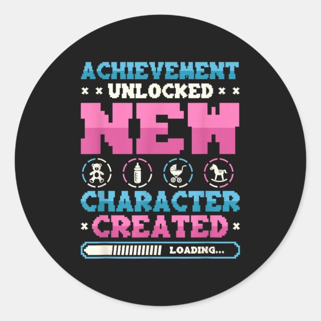 Adesivo New Character D Gamer Pregnancy Announcement  (Frente)