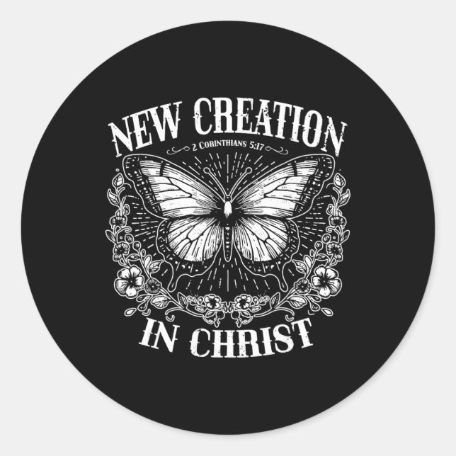 Adesivo New Creation In Christ, Boho Christian, Western Fa (Frente)