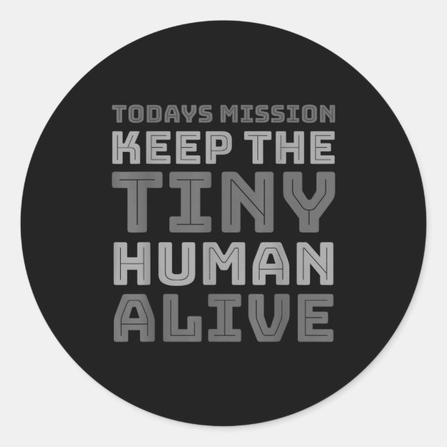 Adesivo New Dad Designs Funny Father Keep The Tiny Human A (Frente)