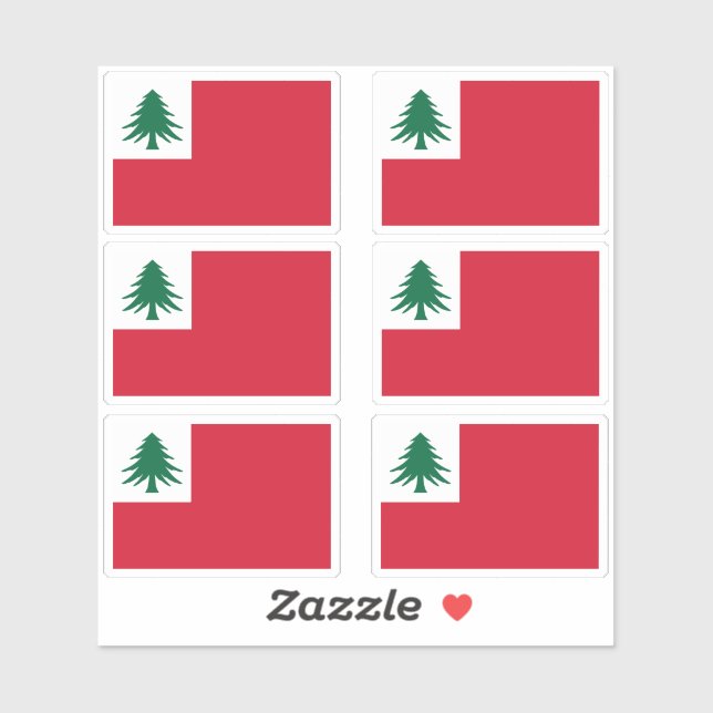 Adesivo New England Pine Tree Flag Sticker Pack (Folha)