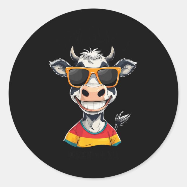 Adesivo New Glarus Wi Usa Funny Cow Cartoon Design  (Frente)