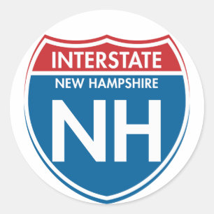 Adesivo New Hampshire de um estado a outro NH