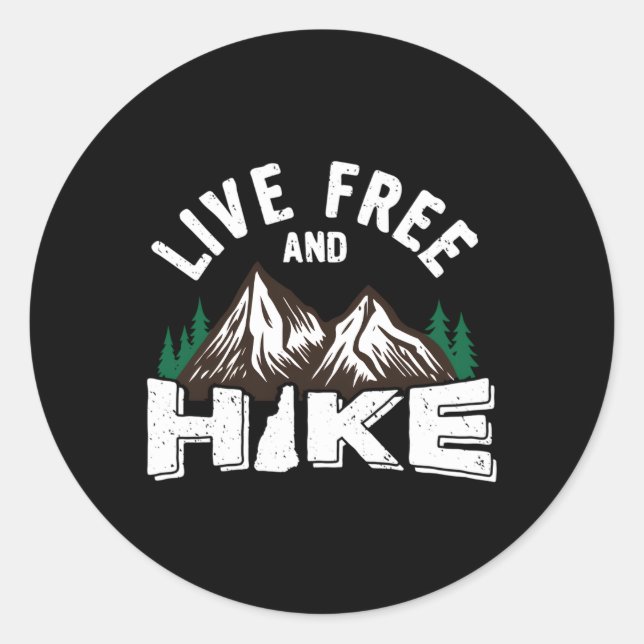 Adesivo New Hampshire Live Free E Hike Nh Hiking (Frente)