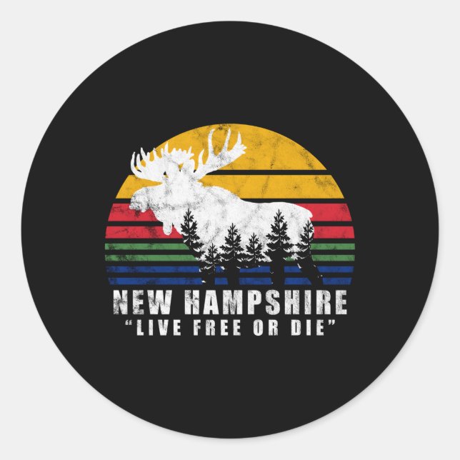 Adesivo New Hampshire Live Free Ou Morre Mata (Frente)