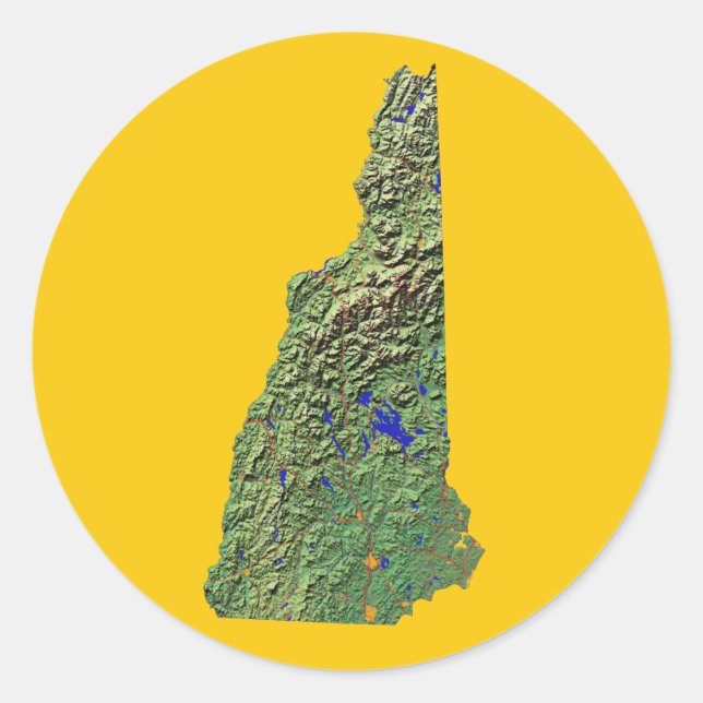 Adesivo New Hampshire Map Sticker (Frente)