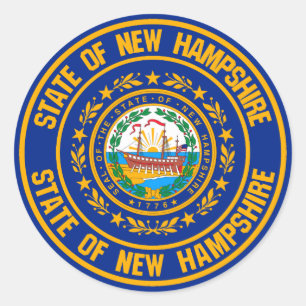 Adesivo New Hampshire Round Emblem