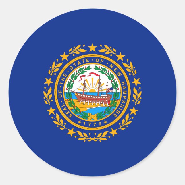 Adesivo New Hampshire State Flag Design (Frente)