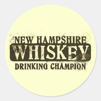Adesivo New Hampshire Whiskey Bebendo Champion