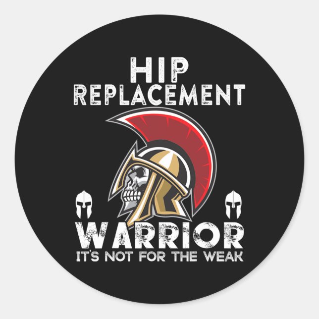 Adesivo New Hip Replacement Men Women Warrior Awareness Gi (Frente)