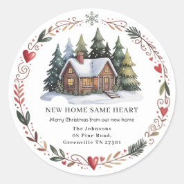 Adesivo New Home Return Address Christmas Holiday Sticker