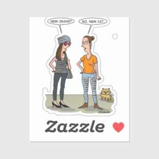 Adesivo New jeans? No, new cat. Folded Greeting Card