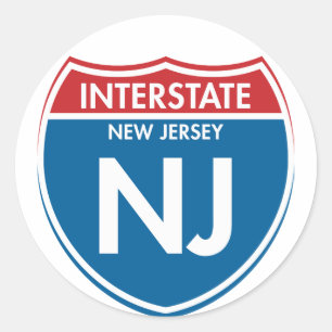 Adesivo New-jersey de um estado a outro NJ