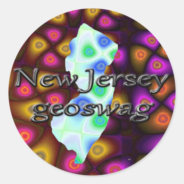 Adesivo New Jersey Geocaching Supply Stickers Geoswag (Frente)