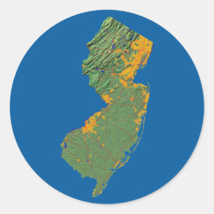 Adesivo New Jersey Map Sticker