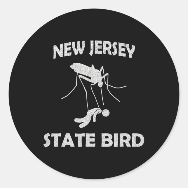 Adesivo New Jersey Mosquito State Bird Funny Outdoors  (Frente)