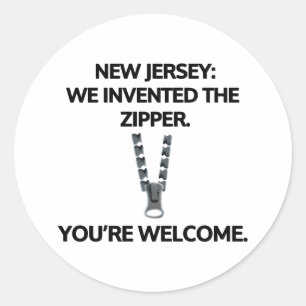 Adesivo New-jersey: Nós inventamos o zipper.