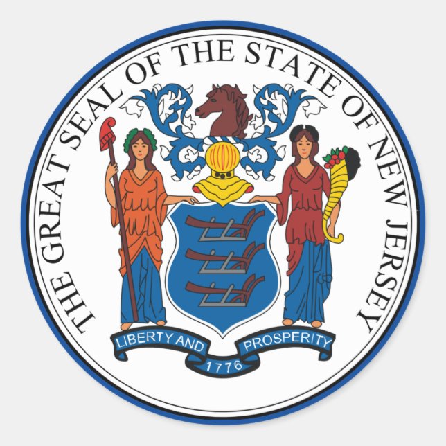 Adesivo New Jersey Seal Round Sticker (Frente)
