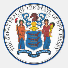 Adesivo New Jersey Seal Round Sticker