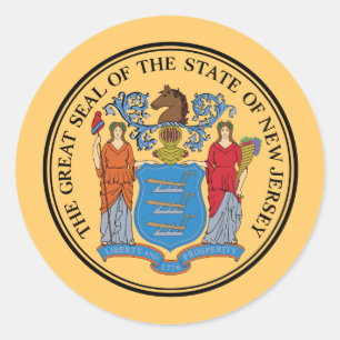 Adesivo New Jerseyan Seal, selo do New Jersey Sticker