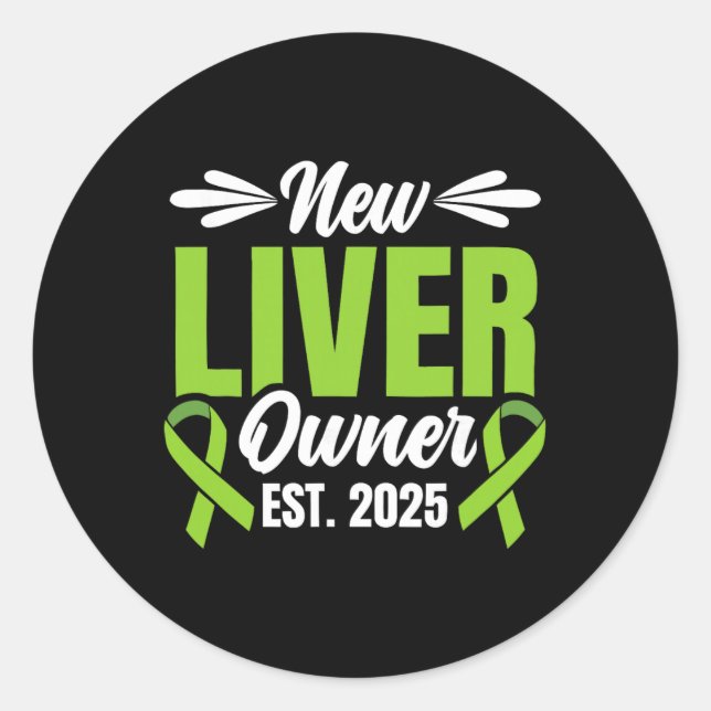 Adesivo New Liver Owner Est. 2025 - Liver Transplant Recie (Frente)