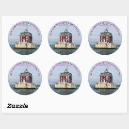 Adesivo New London Ledge Lighthouder, CT Round Sticker