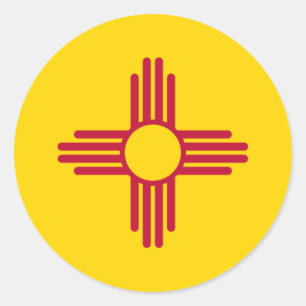 Adesivo New mexico/bandeira mexicana do estado (Zia), os