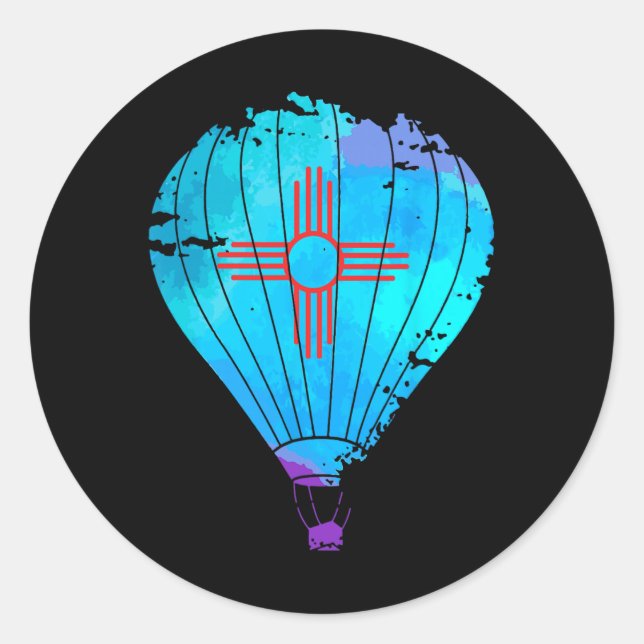 Adesivo New Mexico Festival Hot Air Balloon Zia Gift  (Frente)