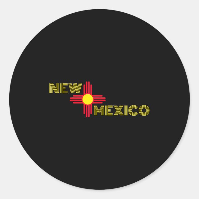 Adesivo New Mexico State Flag Zia Sun Symbol  (Frente)